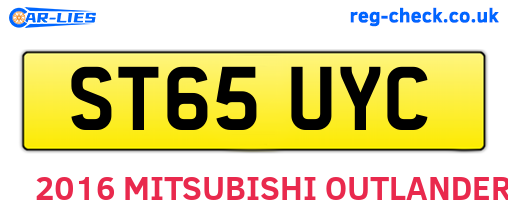 ST65UYC are the vehicle registration plates.