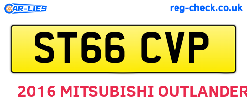 ST66CVP are the vehicle registration plates.