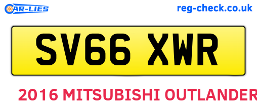 SV66XWR are the vehicle registration plates.
