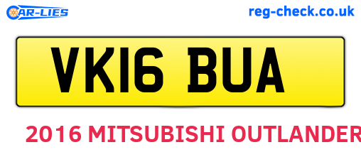 VK16BUA are the vehicle registration plates.