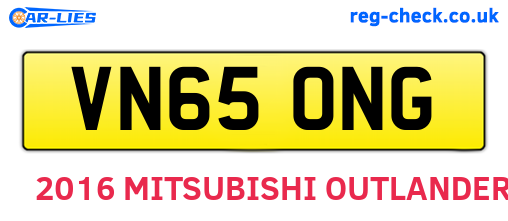 VN65ONG are the vehicle registration plates.