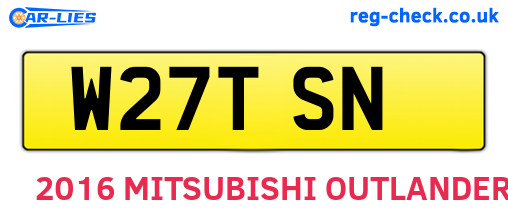 W27TSN are the vehicle registration plates.