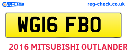 WG16FBO are the vehicle registration plates.