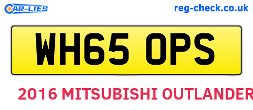 WH65OPS are the vehicle registration plates.