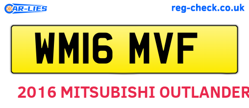WM16MVF are the vehicle registration plates.