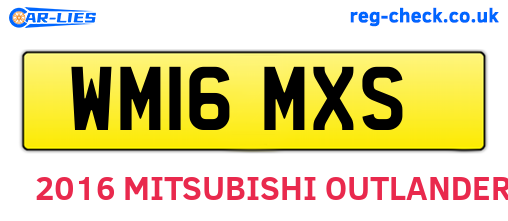 WM16MXS are the vehicle registration plates.