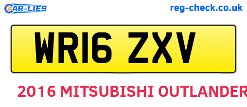 WR16ZXV are the vehicle registration plates.