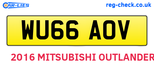 WU66AOV are the vehicle registration plates.