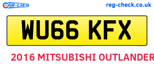 WU66KFX are the vehicle registration plates.
