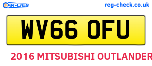 WV66OFU are the vehicle registration plates.
