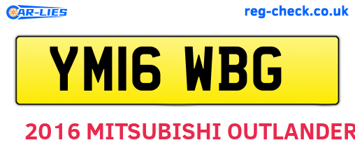 YM16WBG are the vehicle registration plates.
