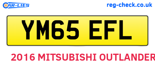 YM65EFL are the vehicle registration plates.