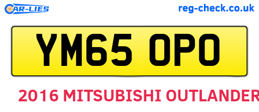 YM65OPO are the vehicle registration plates.