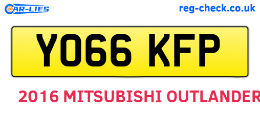 YO66KFP are the vehicle registration plates.