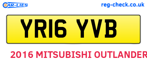 YR16YVB are the vehicle registration plates.