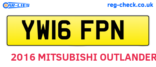 YW16FPN are the vehicle registration plates.