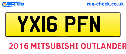 YX16PFN are the vehicle registration plates.