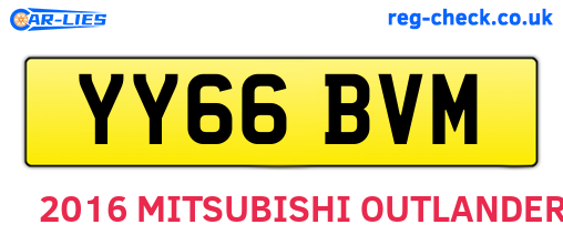 YY66BVM are the vehicle registration plates.