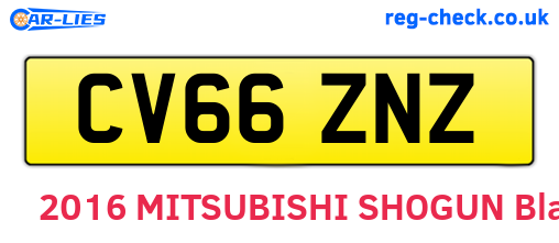 CV66ZNZ are the vehicle registration plates.
