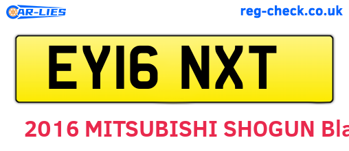 EY16NXT are the vehicle registration plates.