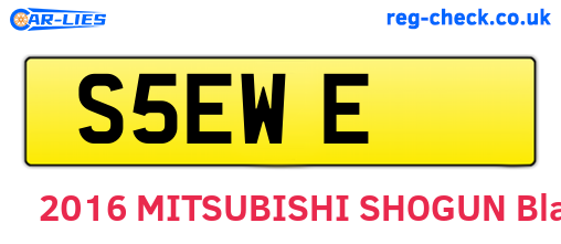 S5EWE are the vehicle registration plates.