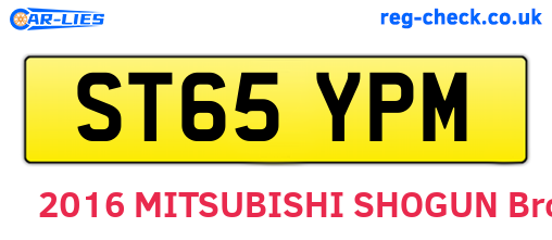ST65YPM are the vehicle registration plates.