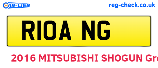 R10ANG are the vehicle registration plates.