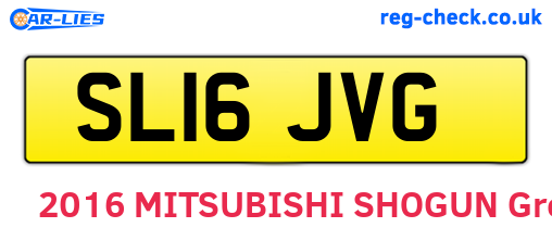 SL16JVG are the vehicle registration plates.