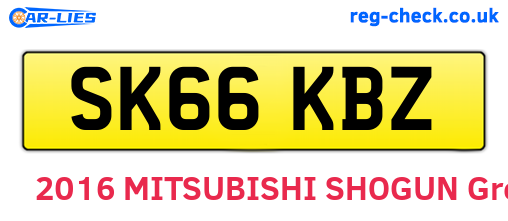 SK66KBZ are the vehicle registration plates.