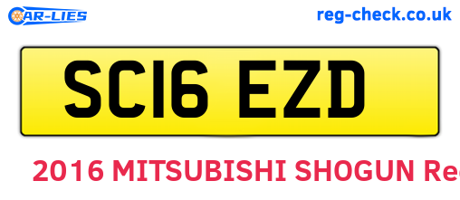 SC16EZD are the vehicle registration plates.