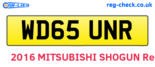 WD65UNR are the vehicle registration plates.