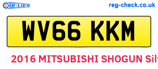 WV66KKM are the vehicle registration plates.