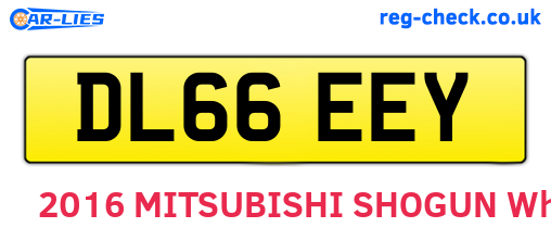 DL66EEY are the vehicle registration plates.