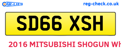 SD66XSH are the vehicle registration plates.