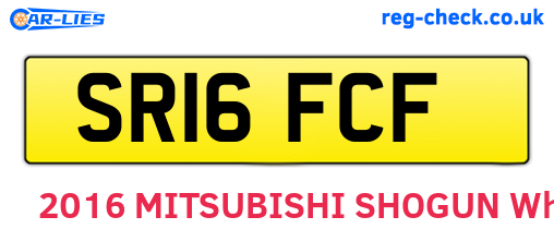 SR16FCF are the vehicle registration plates.