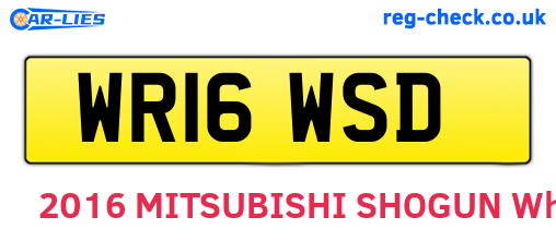 WR16WSD are the vehicle registration plates.