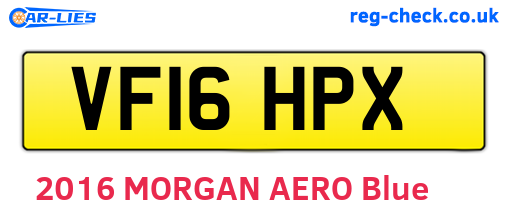 VF16HPX are the vehicle registration plates.