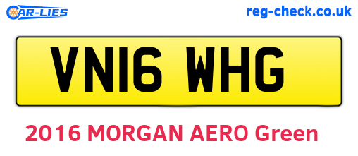 VN16WHG are the vehicle registration plates.
