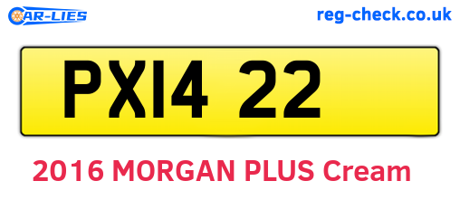 PXI422 are the vehicle registration plates.