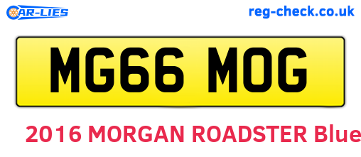 MG66MOG are the vehicle registration plates.