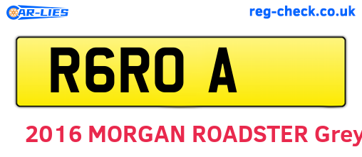 R6ROA are the vehicle registration plates.