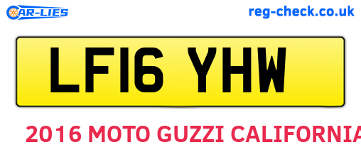 LF16YHW are the vehicle registration plates.