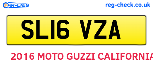 SL16VZA are the vehicle registration plates.