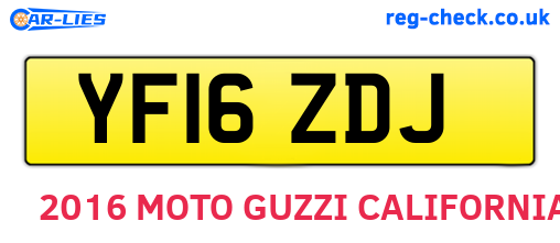 YF16ZDJ are the vehicle registration plates.
