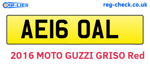 AE16OAL are the vehicle registration plates.