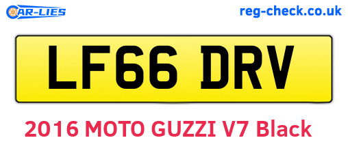 LF66DRV are the vehicle registration plates.