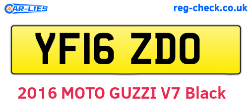 YF16ZDO are the vehicle registration plates.