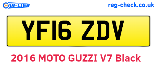 YF16ZDV are the vehicle registration plates.
