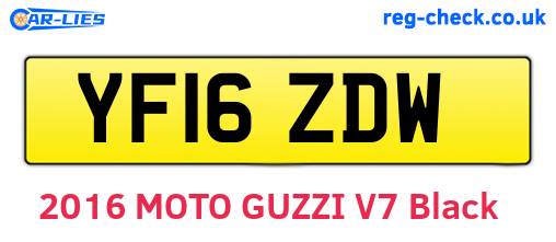 YF16ZDW are the vehicle registration plates.