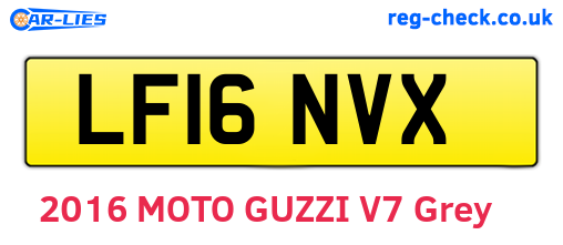 LF16NVX are the vehicle registration plates.